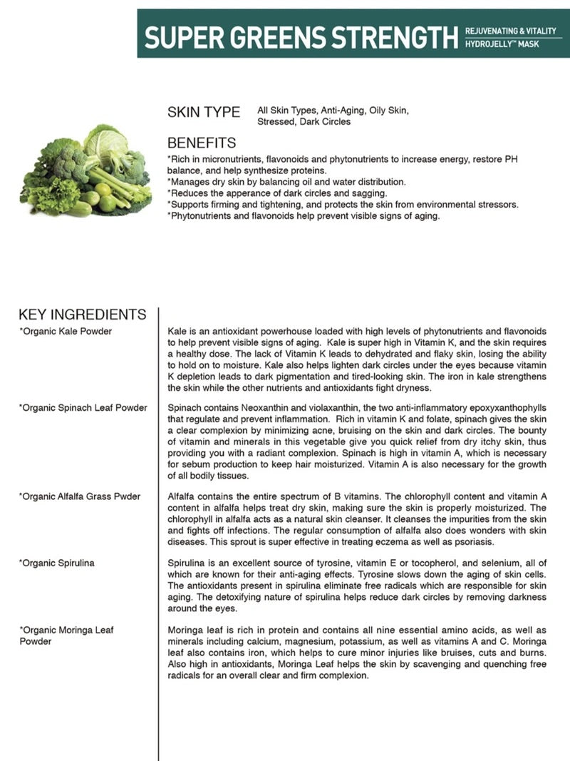 Super Greens Strength Hydrojelly Mask Kit