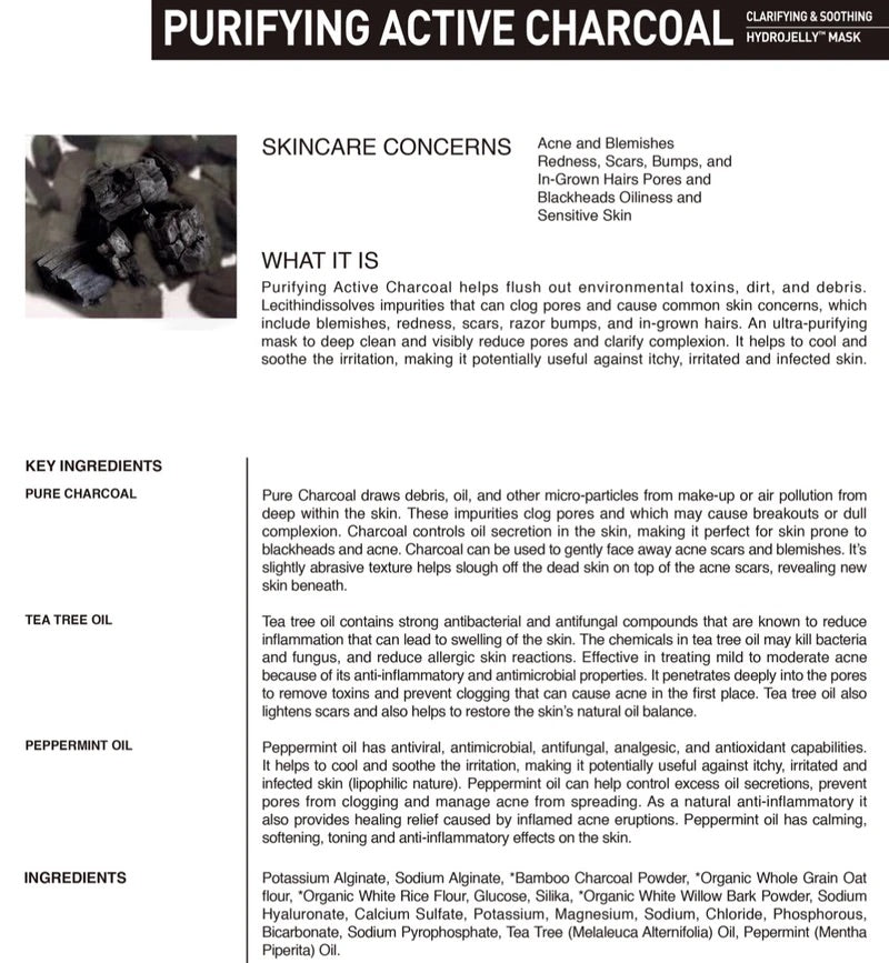 Purifying Charcoal Hydrojelly Mask